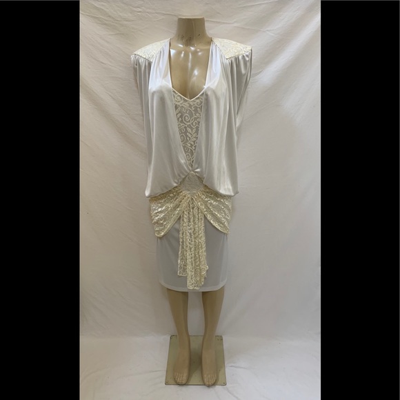 Judys Dresses & Skirts - VTG 80s Judys Size 11 White Drop Waist Dress